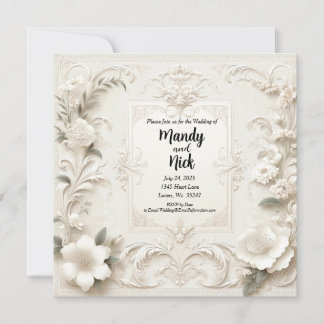 Romantische Hochzeit Einladung