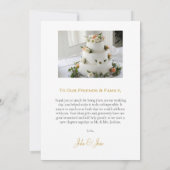 Romantische Hochzeit Foto verblasste Wirkung dank Dankeskarte (Rückseite)