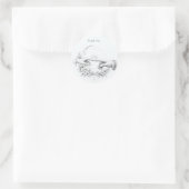 Romantische Hochzeit Hände Danke Runder Aufkleber (Tasche)