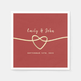 Romantische Hochzeit im Burgund Serviette