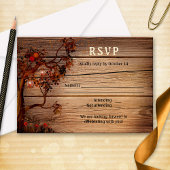 Romantische Hochzeit im Herbst RSVP-Karte Einladung