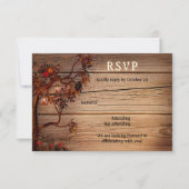 Romantische Hochzeit im Herbst RSVP-Karte Einladung (Vorderseite)