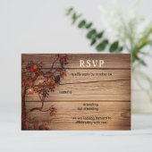 Romantische Hochzeit im Herbst RSVP-Karte Einladung (Stehend Vorderseite)