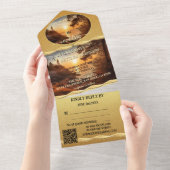 Romantische Hochzeit im Leuchtturm All In One Einladung (Abreißen)