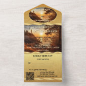 Romantische Hochzeit im Leuchtturm All In One Einladung (Innen Boden)