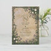 Romantische Hochzeit im Mittelalter Einladung (Stehend Vorderseite)