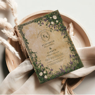 Romantische Hochzeit im Mittelalter Einladung