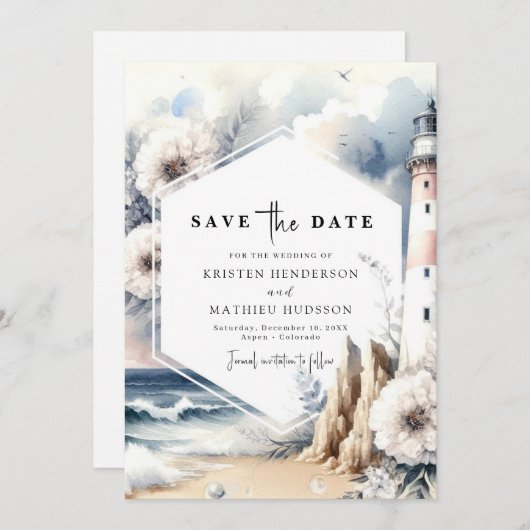 Romantische Hochzeit im rustikalen Stil Save The Date (Vorne/Hinten)