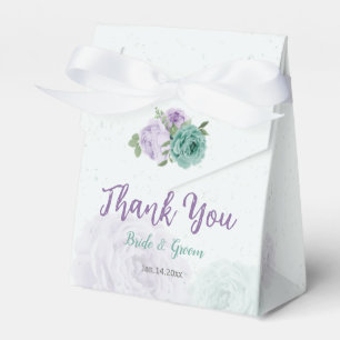 romantische Hochzeit in Blau und Lila Geschenkschachtel