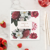 Romantische Hochzeit in Burgund mit Rot und Kupfer Serviette (Beispiel)