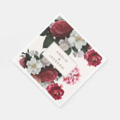 Romantische Hochzeit in Burgund mit Rot und Kupfer Serviette (Ecke)