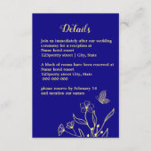 Romantische Hochzeit in Rosa Blume Begleitkarte (Vorderseite)