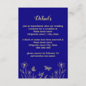 Romantische Hochzeit in Rosa Blume Begleitkarte (Vorderseite)