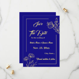 Romantische Hochzeit in Rosa Blume Save The Date
