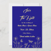 Romantische Hochzeit in Rosa Blume Save The Date (Vorderseite)