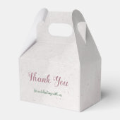 romantische Hochzeit in Rosa, Weiß und Zimt Rose Geschenkschachtel (Rückseite)