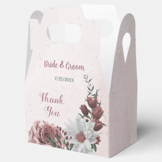 romantische Hochzeit in Rosa, Weiß und Zimt Rose Geschenkschachtel (Geöffnet)