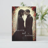 Romantische Hochzeit in Schwarz (Stehend Vorderseite)