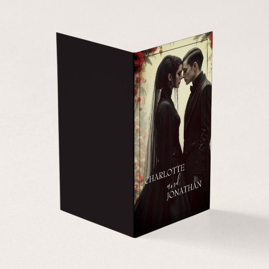 Romantische Hochzeit in Schwarz (Vorderseite)