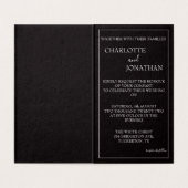 Romantische Hochzeit in Schwarz (Innenseite Aufgefaltet)