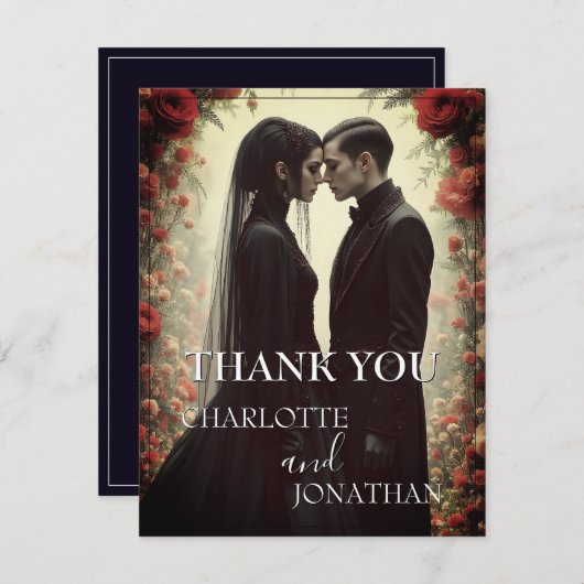 Romantische Hochzeit in Schwarz (Vorne/Hinten)