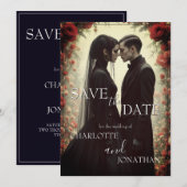 Romantische Hochzeit in Schwarz (Vorne/Hinten)