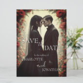 Romantische Hochzeit in Schwarz (Stehend Vorderseite)