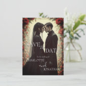 Romantische Hochzeit in Schwarz (Stehend Vorderseite)