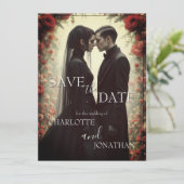 Romantische Hochzeit in Schwarz (Stehend Vorderseite)