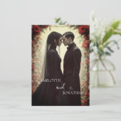 Romantische Hochzeit in Schwarz (Stehend Vorderseite)