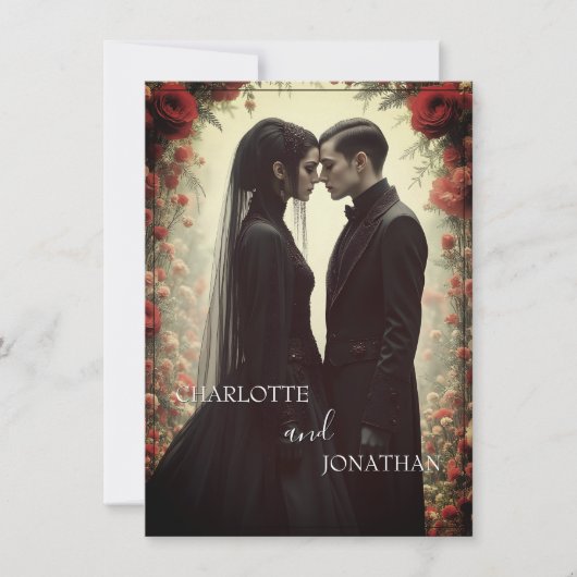 Romantische Hochzeit in Schwarz (Vorderseite)