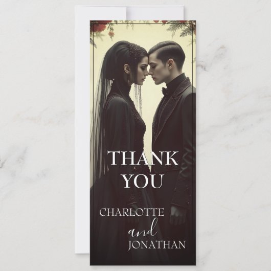 Romantische Hochzeit in Schwarz (Vorderseite)