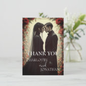 Romantische Hochzeit in Schwarz (Stehend Vorderseite)