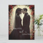 Romantische Hochzeit in Schwarz (Stehend Vorderseite)