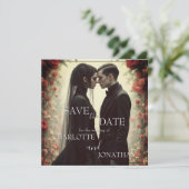 Romantische Hochzeit in Schwarz (Stehend Vorderseite)