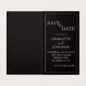Romantische Hochzeit in Schwarz (Innenseite Aufgefaltet)