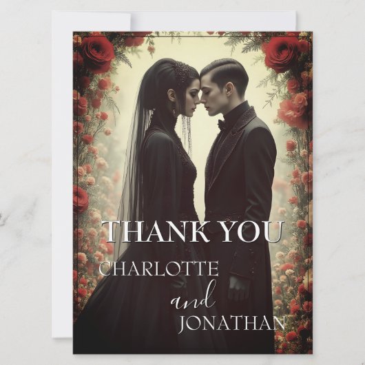 Romantische Hochzeit in Schwarz (Vorderseite)