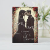 Romantische Hochzeit in Schwarz (Stehend Vorderseite)