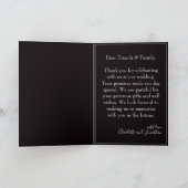 Romantische Hochzeit in Schwarz Karte (Innenseite)