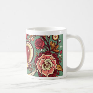 Romantische Hochzeit & Jubiläum Tasse mit Elegant