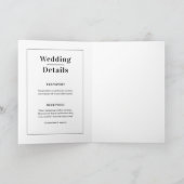 Romantische Hochzeit mit Blauer Flora, elegante Ho Einladung (Innenseite)