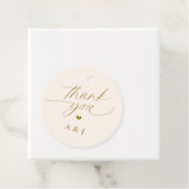 Romantische Hochzeit mit Gold und Elfenbeincreme V Geschenkanhänger (Beispiel)