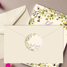 Romantische Hochzeit mit Lila Blüte Vielen Dank