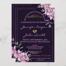 Romantische Hochzeit mit Lila Wasserfarbe