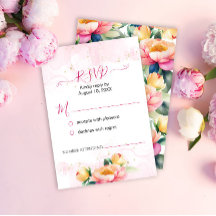 Romantische Hochzeit mit Peony Watercolor