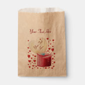 Romantische Hochzeit mit rotem Herz Geschenktütchen (Vorderseite)