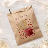 Romantische Hochzeit mit rotem Herz Geschenktütchen (Ausgeschnitten)