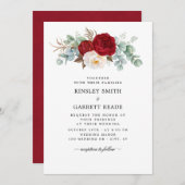 Romantische Hochzeit mit Wasserfarben Einladung (Vorne/Hinten)