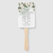 Romantische Hochzeit mit weißer Rose und Grün Fächer (Rückseite)