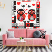 Romantische Hochzeit oder Valentindruck mit Text Leinwanddruck (Insitu (Wohnzimmer))